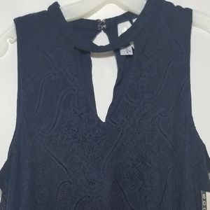 Society Girl w/ tags navy sleeveless shirt/top